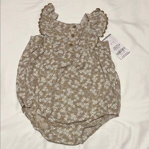 NWT Carter's Tan Floral Romper Size 18 Months